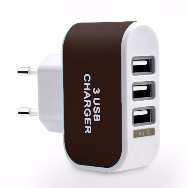 3 Ports Multiple Wall USB Smart Charger Adapter