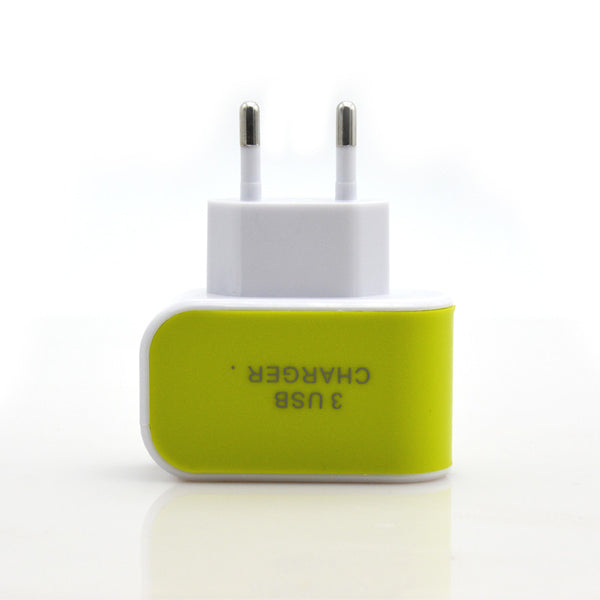 3 Ports Multiple Wall USB Smart Charger Adapter