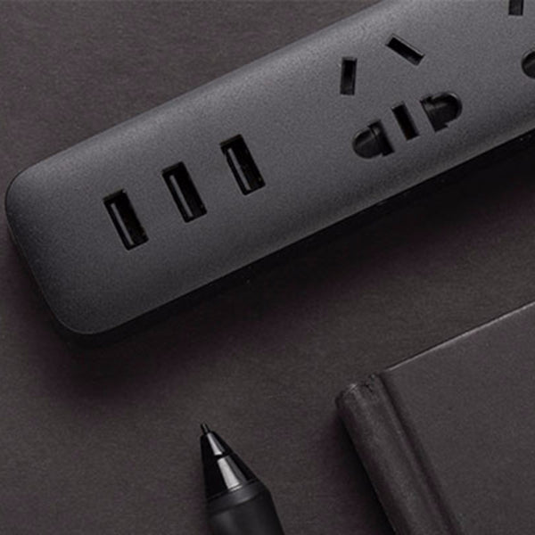 Mini Power Strip with 3 Sockets and USB Adapters