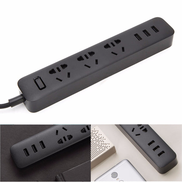 Mini Power Strip with 3 Sockets and USB Adapters
