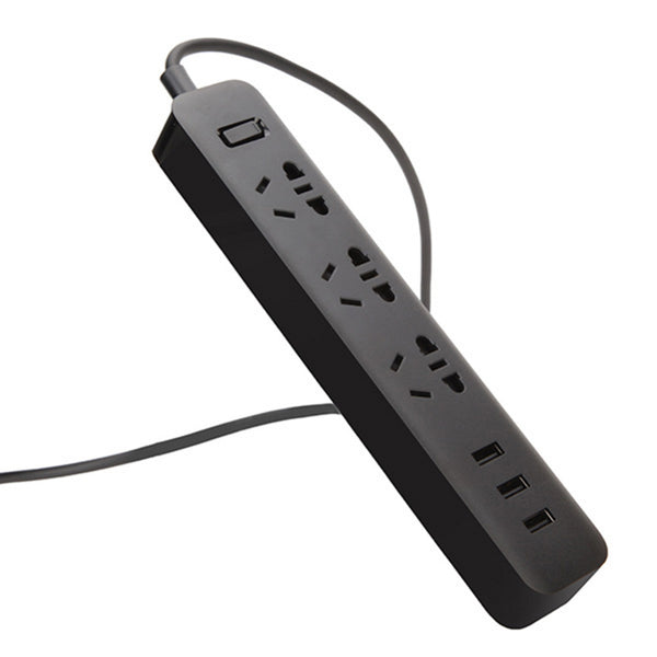 Mini Power Strip with 3 Sockets and USB Adapters
