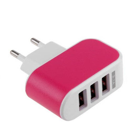 3 Ports Multiple Wall USB Smart Charger Adapter