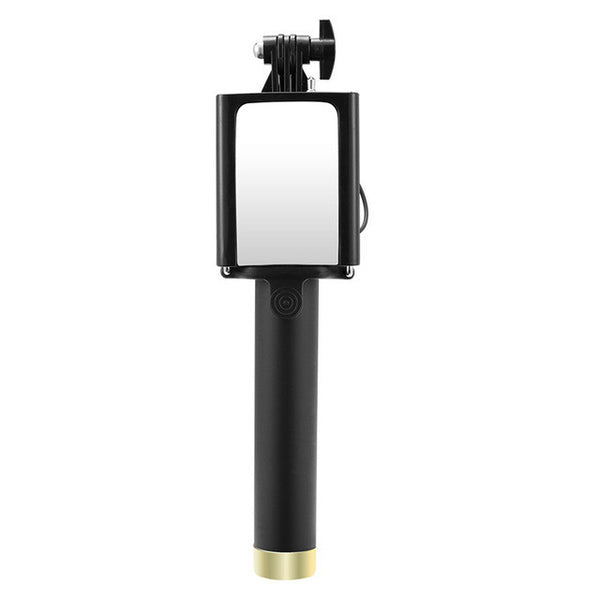 Wired Handheld Selfie Stick Monopod With Mirror