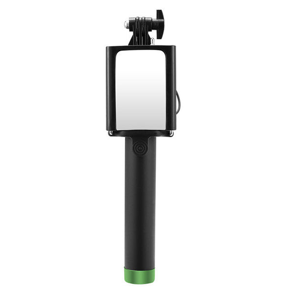 Wired Handheld Selfie Stick Monopod With Mirror